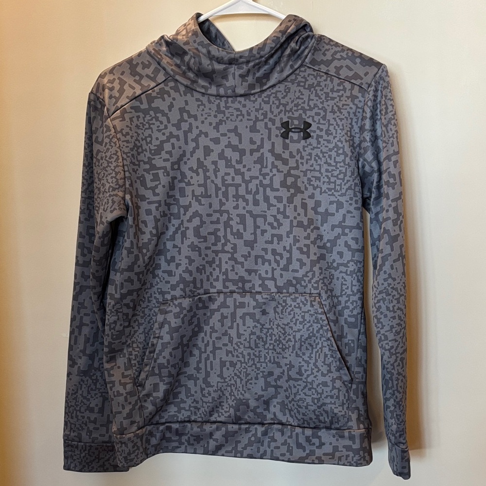 Under Armour Boys Digital Camo Hoodie in Gray